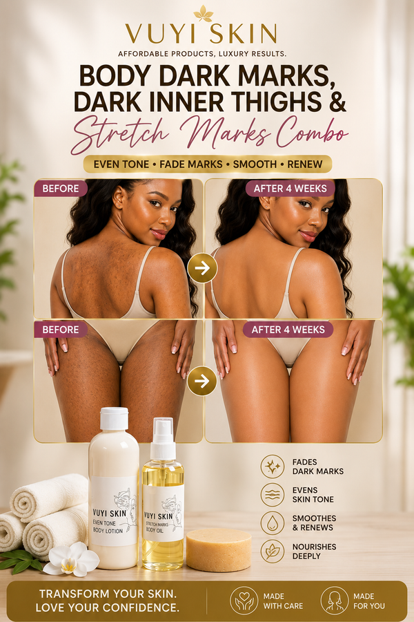 Lightening & Glow Body Combo – Dark Marks, Inner Thighs & Stretch Marks