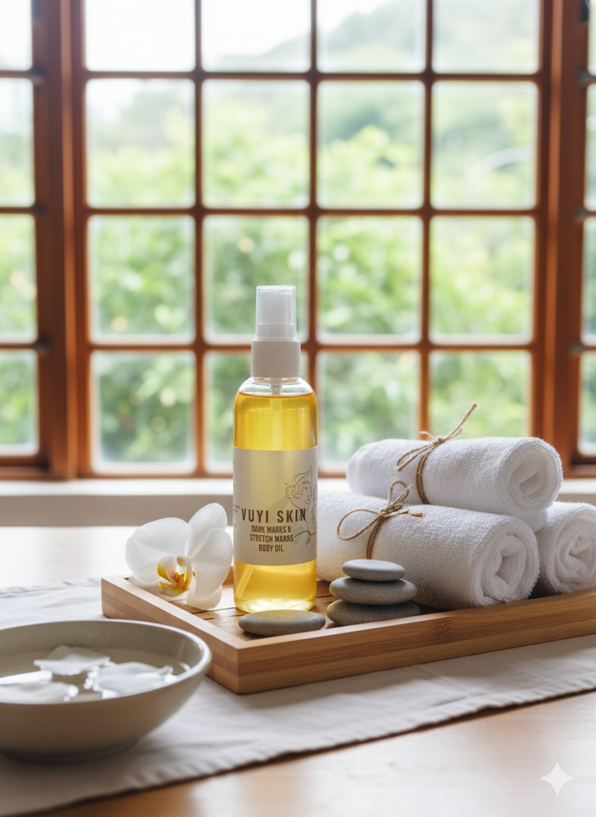 Brightening Body Oil – Dark Marks, Inner Thighs & Stretch Marks